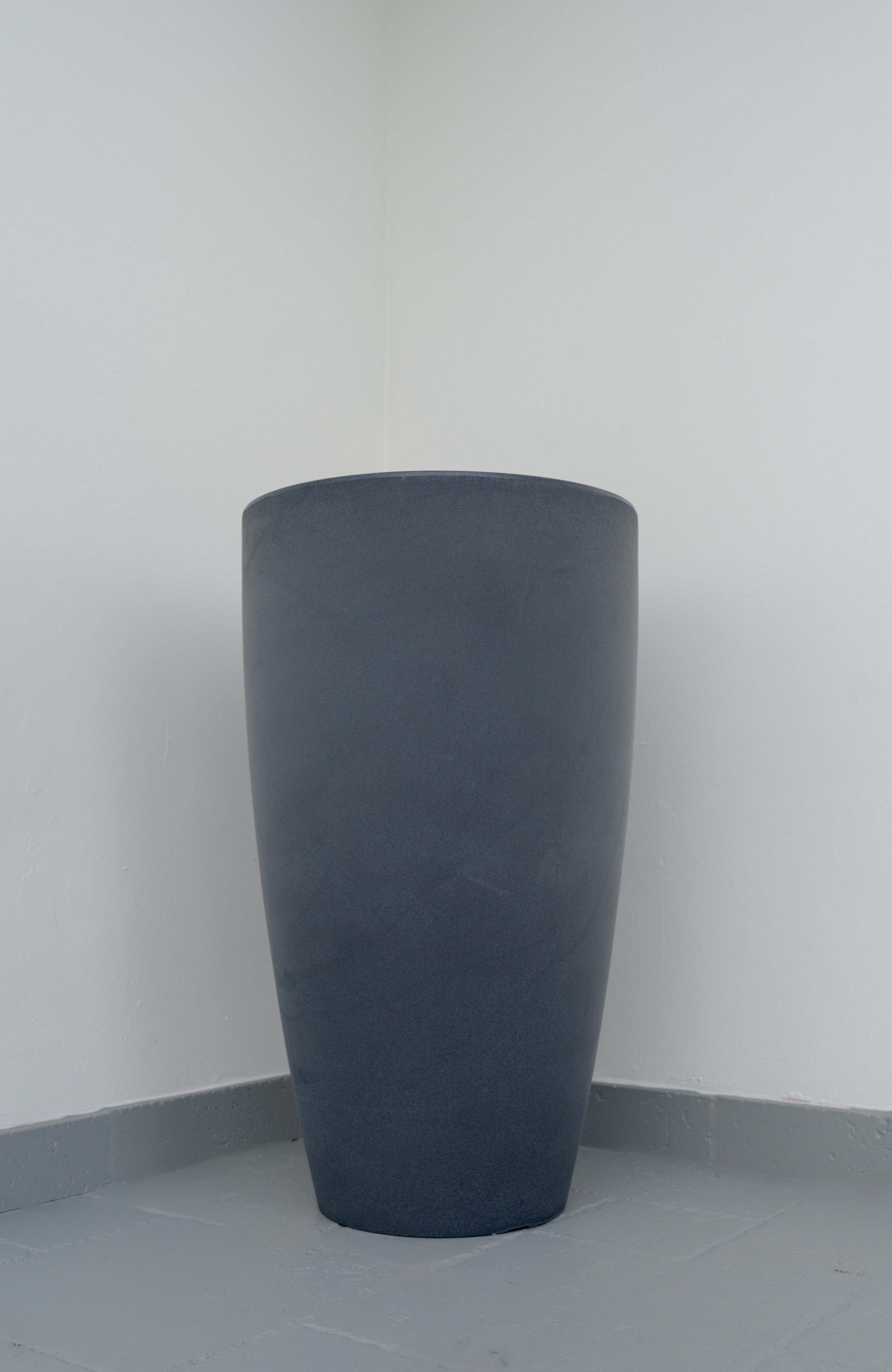 MEDIUM Cone European Planter / Pot in High Quality PVC in White and Navy Blue