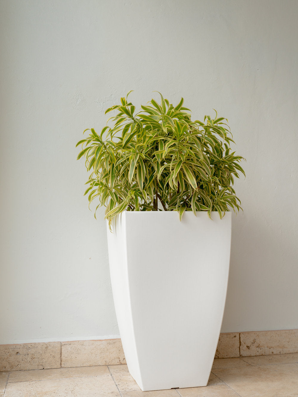 Contemporary European Planter / Pot in High Quality PVC in White, LARGE