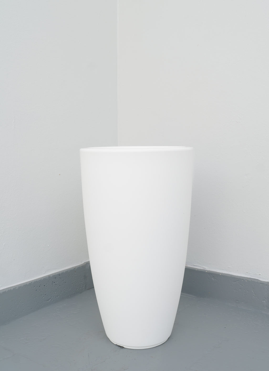 MEDIUM Cone European Planter / Pot in High Quality PVC in White and Navy Blue
