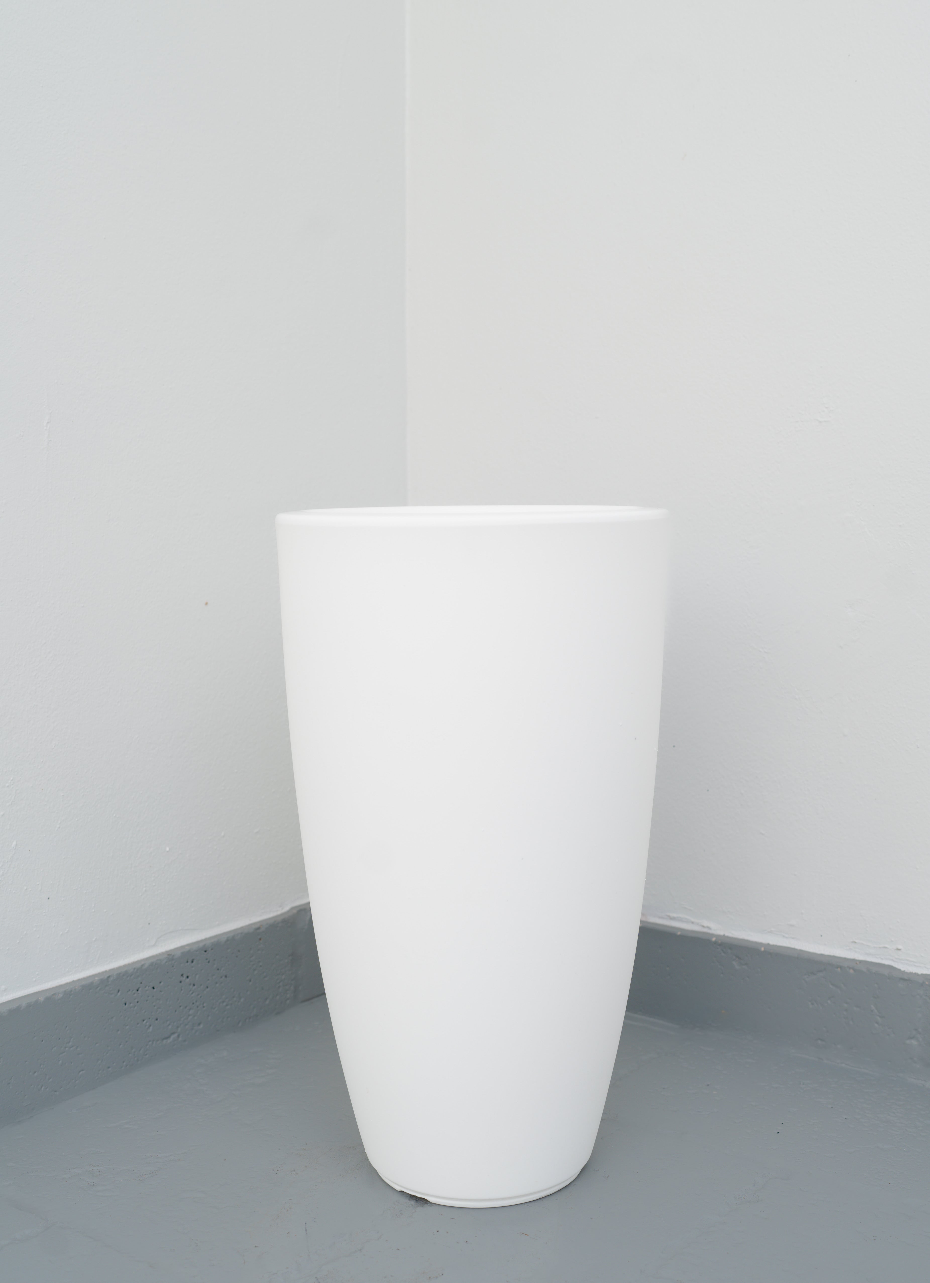 MEDIUM Cone European Planter / Pot in High Quality PVC in White and Navy Blue