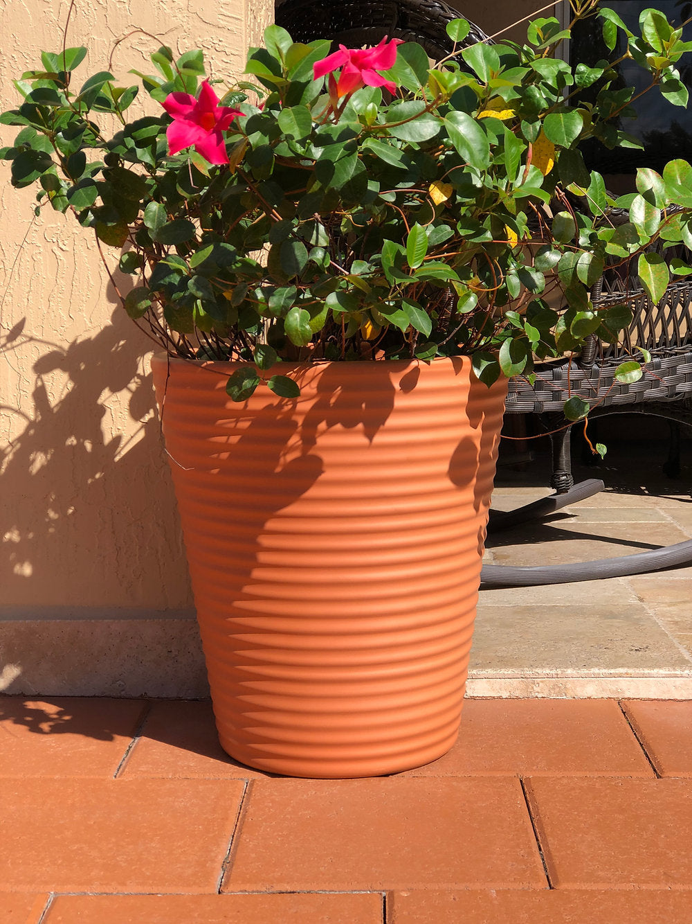 Ribbed Conic Planter/Pot