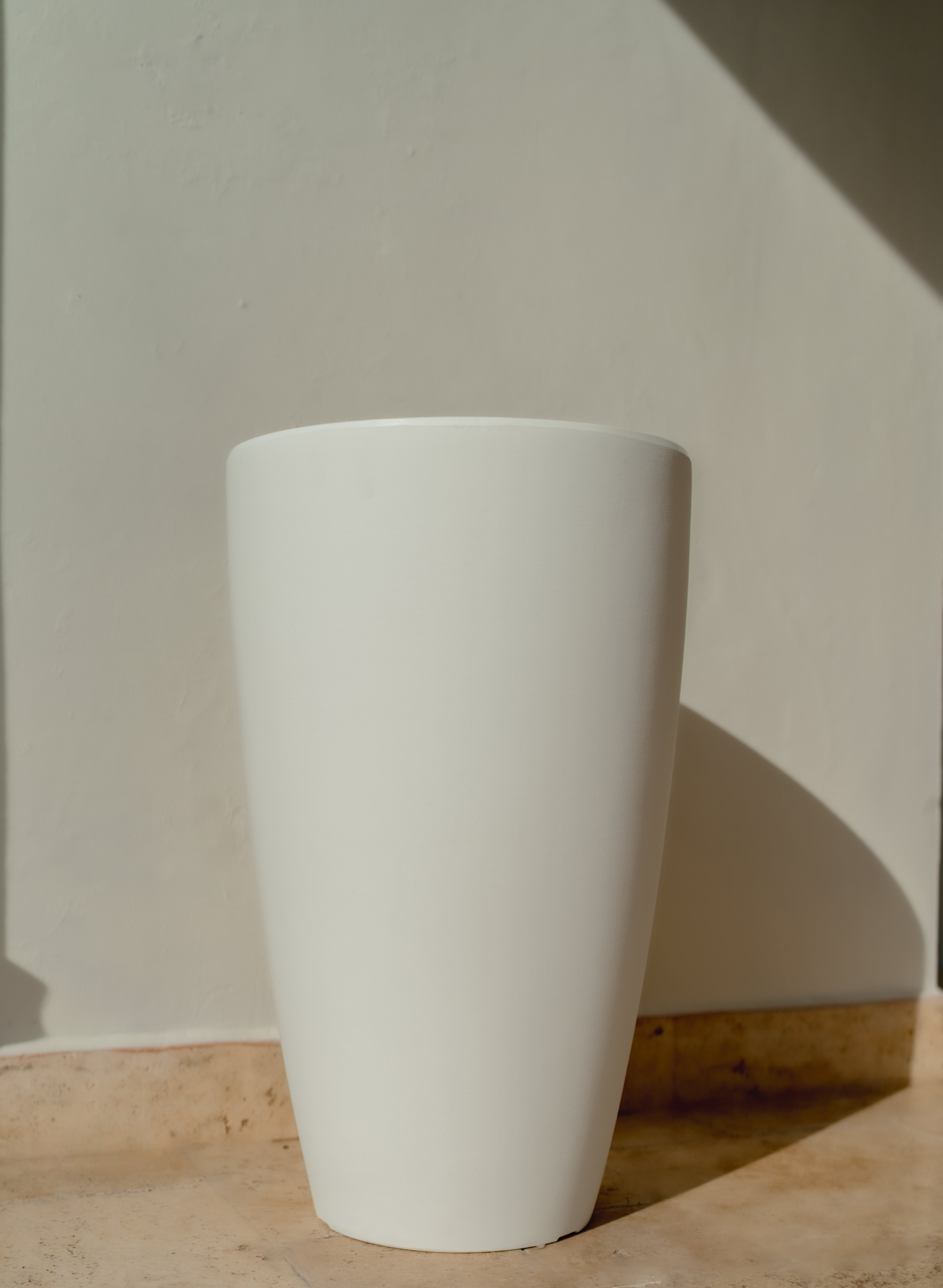 MEDIUM Cone European Planter / Pot in High Quality PVC in White and Navy Blue